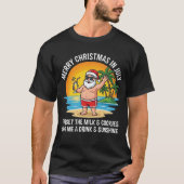 Strand Kerstman | Kerstmis in juli Strand Kerstman T-shirt (Voorkant)