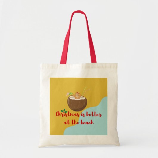 Strand Kerstmis Gingerwoman Tote Bag (Voorkant)