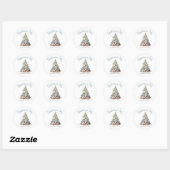 Strand Kerstmis In Juli Ronde Sticker (Vel)