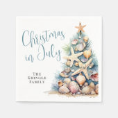 Strand Kerstmis in juli Servet (Voorkant)