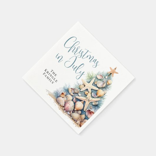 Strand Kerstmis in juli Servet (Hoek)