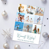 Strand Kerstmis Kaart Multi Foto Vakantie Kaart
