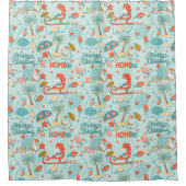 Strand Kerstmis, Kerstmis in Florida Douchegordijn (Voorkant)