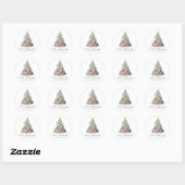 Strand Kerstmis Mele Kalikimaka Ronde Sticker (Vel)