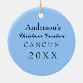 Strand Kerstvakantie Keramisch Ornament (Achterkant)