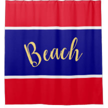 STRAND Kleurrijke Royal Blue Helder Rood Witte Str