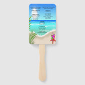 Strand Kleurrijke Starfish bruiloft programma fans Handwaaier (Achterkant)