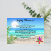 Strand Kleurrijke Starfish veiligheidsmaatregelen Informatiekaartje (Staand voorkant)