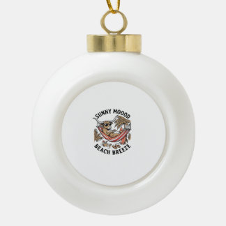 Strand Koe Shirt Vintage Zomer Boerderij Dier Kuns Keramische Bal Ornament