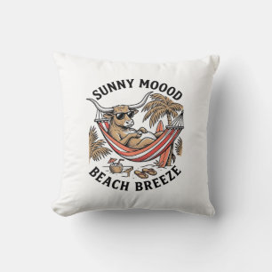 Strand Koe Shirt Vintage Zomer Boerderij Dier Kuns Kussen