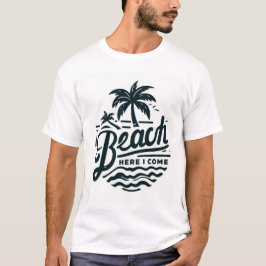 Strand Kom Ik Kom Tropische Palmboom T-shirt