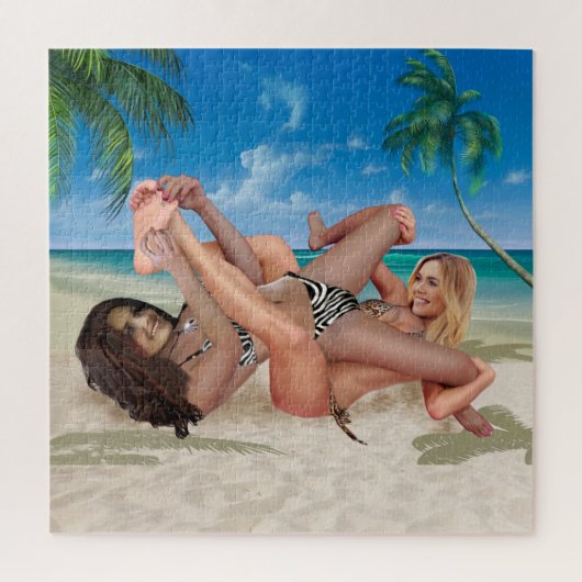 STRAND KONIJN KITTEL WRESTELEN LEGPUZZEL (Verticaal)