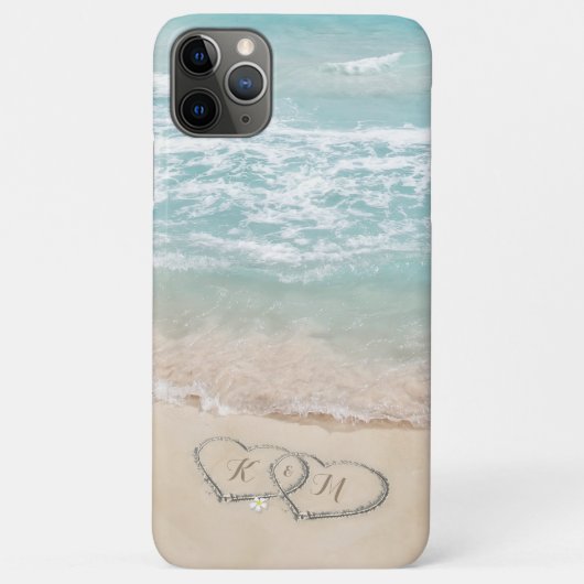 Strand Koppels Initialen Case-Mate iPhone Case (Achterkant)