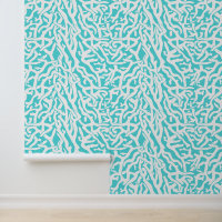 Strand Koraal Reef Patroon Nautische Aqua Wit