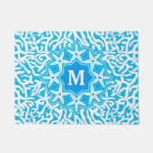 strand Koraalrif stervismonogram in Zee blauw Deurmat (Voorkant)