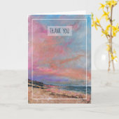 Strand Kunst Kaart (Gele Bloem)