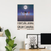 Strand Kunstprint - Drie Figuren Lopen Naar Poster (Thuiskantoor)