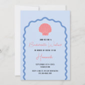 Strand Kust Bachelorette Weekend Seashell Kaart (Voorkant)