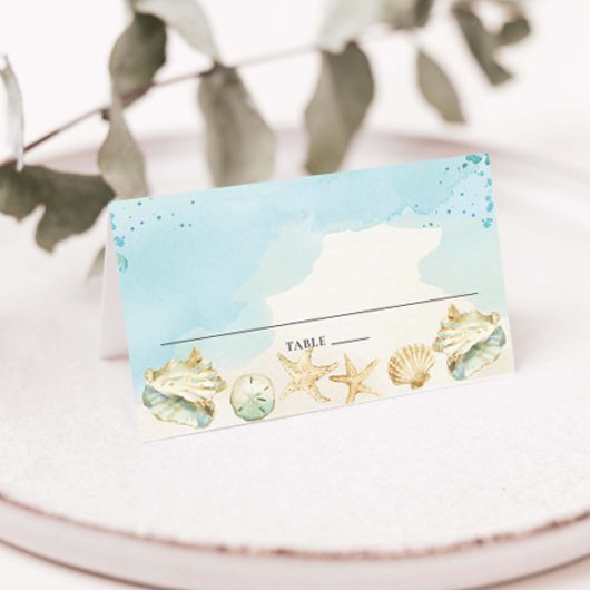 Strand Kust Bestemming Huwelijk Verjaardag Bruids Plaatskaartje