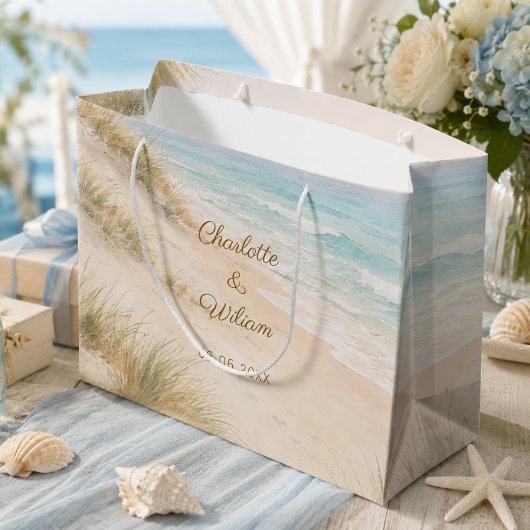 Strand kust bruiloft groot cadeauzakje
