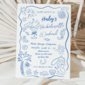 Strand Kust Cowgirl Vrijgezellenfeest Meisjesuitje Kaart