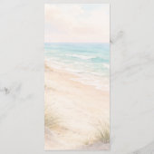 Strand kust diner bruiloft menu (Achterkant)