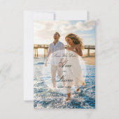 Strand kust foto Save The Date Kaart (Voorkant)