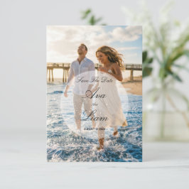 Strand kust foto Save The Date Kaart