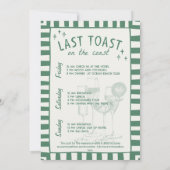 Strand Kust Handdraw Groene vrijgezellenweekend Kaart (Achterkant)