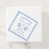 Strand Kust Handgetrokken Blauw vrijgezellenfeest Bedankjes Labels (In situ)