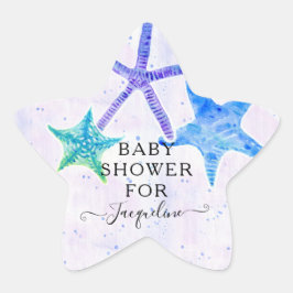 Strand Kust Kleurrijke Starfish Baby Girl Douche Ster Sticker