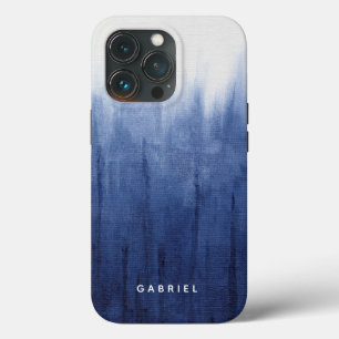 Strand Kust Modern Blauw en Wit Shibori Tie Dye  Case-Mate iPhone Case
