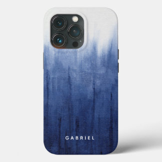 Strand Kust Modern Blauw en Wit Shibori Tie Dye  Case-Mate iPhone Case