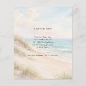Strand kust moderne budget bruiloft Save the Date Flyer (Achterkant)