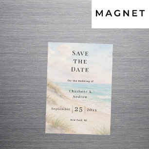Strand kust moderne trouw Save the Date magneet Magnetische Uitnodiging