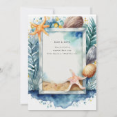 Strand Kust Oceaan BABYSHOWER VERJAARDAG TROUWEN Kaart (Achterkant)