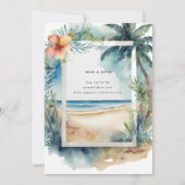 Strand Kust Oceaan BABYSHOWER VERJAARDAG TROUWEN Kaart (Achterkant)