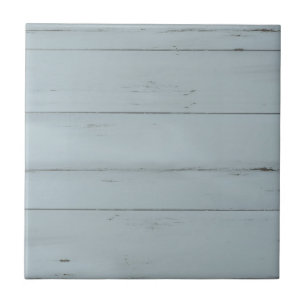 Strand Kust Oceaan Matching Dusty Blue Wood Tegeltje