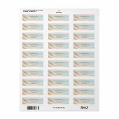 Strand kust oceaan retouradres etiket (Full Sheet)