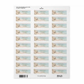 Strand kust oceaan schelp retouradres  etiket (Full Sheet)