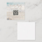 Strand Kust/Oceanside Huwelijksscan code RSVP Informatiekaartje (Voorkant / Achterkant)