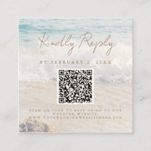 Strand Kust/Oceanside Huwelijksscan code RSVP