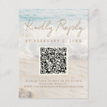 Strand Kust/Oceanside Huwelijksscan code RSVP