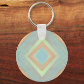 Strand Kust Pastel Diamant Patroon Sleutelhanger (Achterkant)