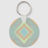 Strand Kust Pastel Diamant Patroon Sleutelhanger (Achterkant)