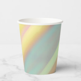 Strand Kust Pastel Strepen Papieren Bekers