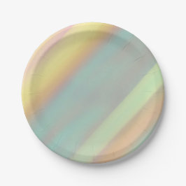 Strand Kust Pastel Strepen Papieren Bordje