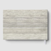 Strand kust roestige houten slingerlichten bruilof gastenboek (Achterkant)