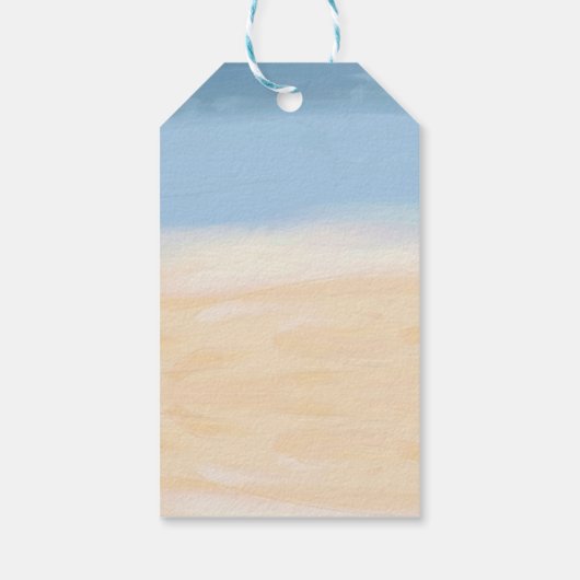 Strand Kust Schelp Bedankfeest Favor Cadeaulabel (Achterkant)