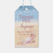Strand Kust Schelp Bedankt Feest Favor Cadeaulabel (Voorkant)